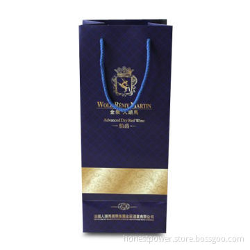 Kraft Paper Wine Bag with Twisted Paper Rope, OEM Orders Welcomed, Made of Kraft Paper